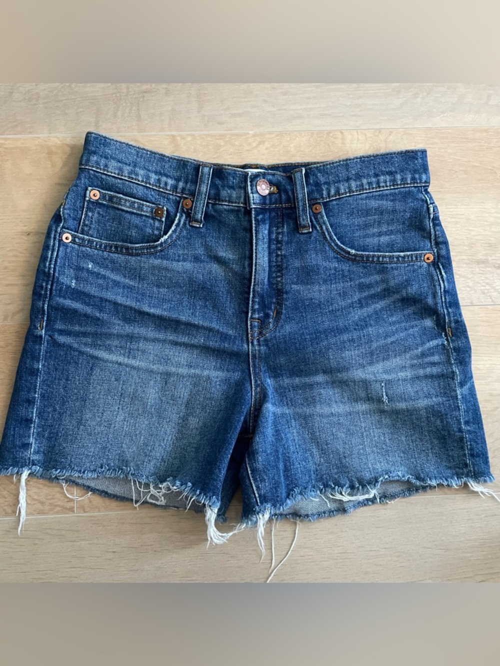 MADEWELL Denim Cutoff Shorts - Dark Blue